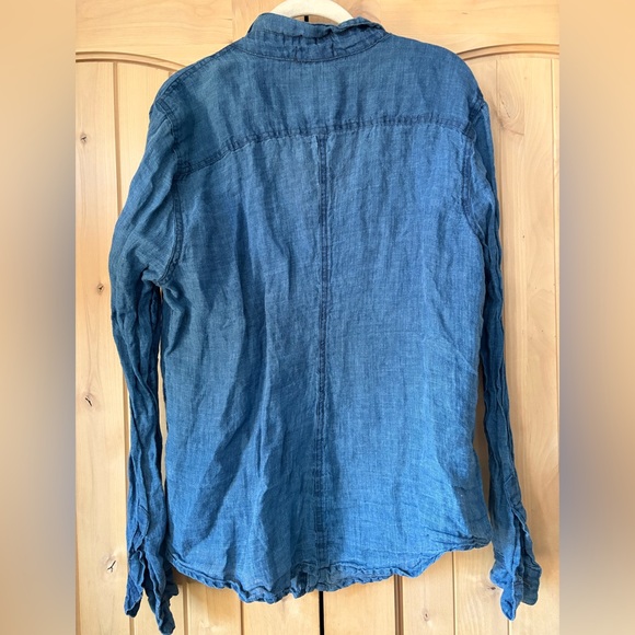 NWT CP Shades Sloane In Bleached Indigo Linen - Picture 10 of 16